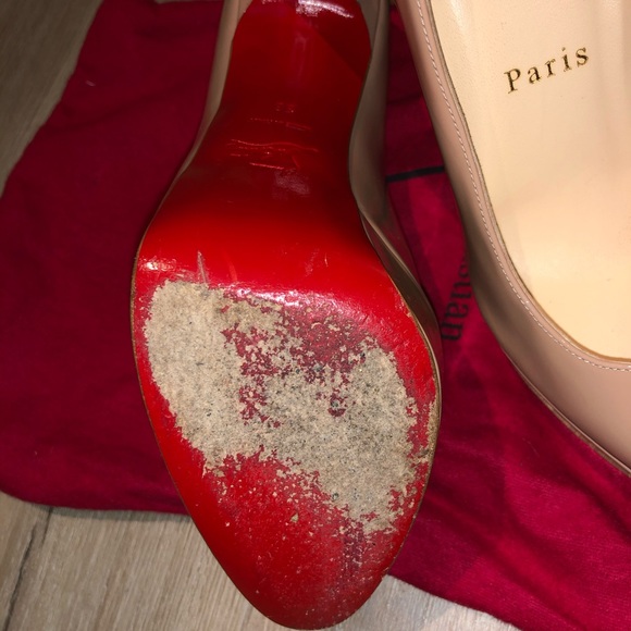 CL Dirditta Patent Platform Red Sole Pump Size 38 - Picture 6 of 8